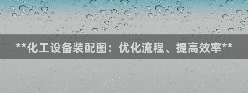 门徒娱乐登录中心：**化工设备装配图：优化流程、提